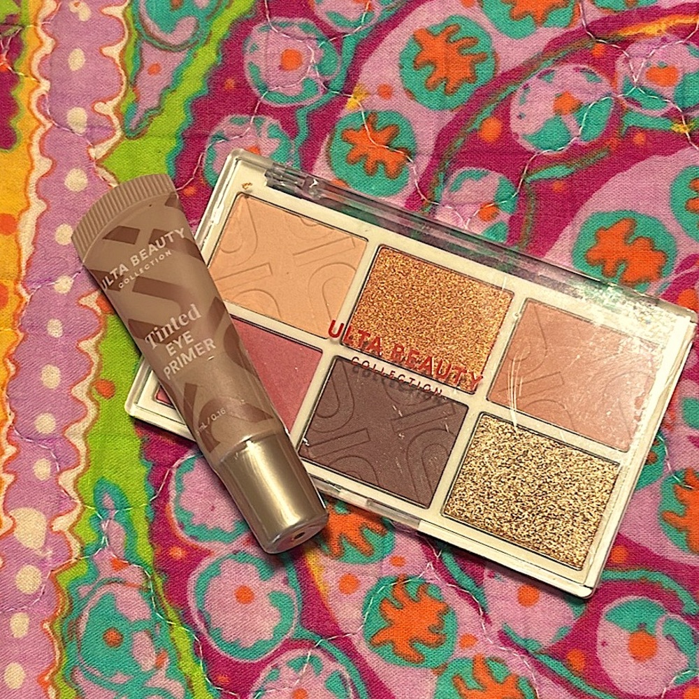 Ulta Beauty Pink and Gold Eyeshadow Palette & Tinted Eye Primer